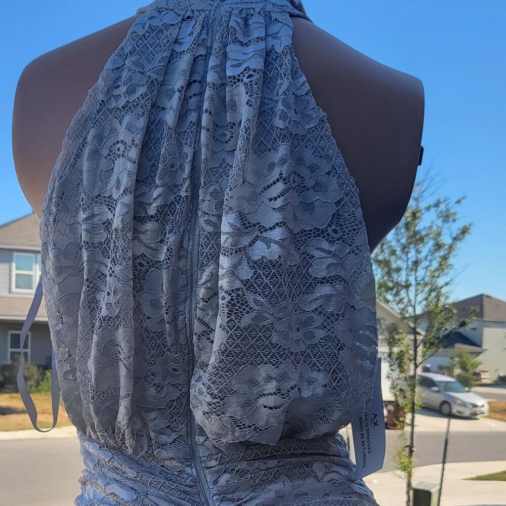 Sleeveless Halter Laced Party Dress